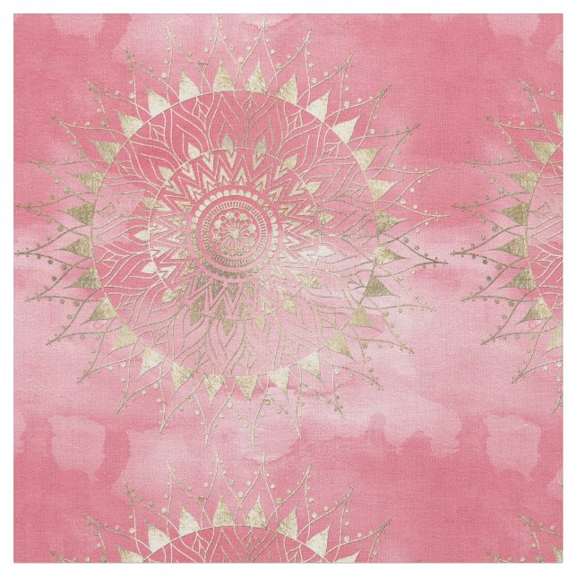 Tecido Mandala de ouro moderno (Detalhe)