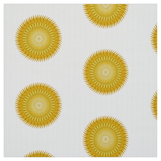 Tecido Mandala do Sol em Amarelo (Modelo)