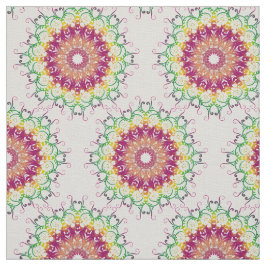 Tecido Mandala. floral étnico
