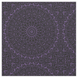 Tecido Mandalá Roxo de Ámbar com Simetria Intrincada