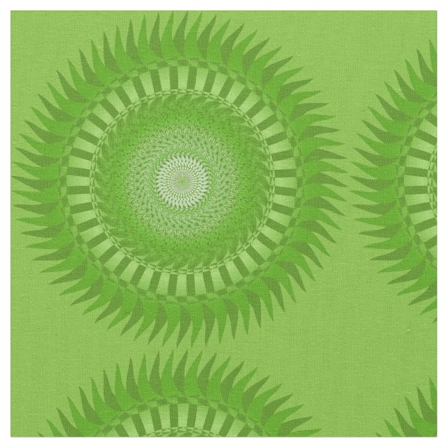 Tecido Mandala verde do sol (Detalhe)