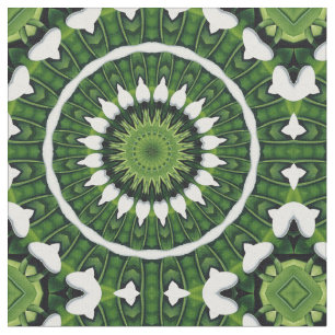 Tecido Mandala verde tropical
