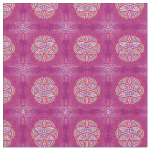 Tecido Mandalas em padrões de repetição Rosa Mistos
