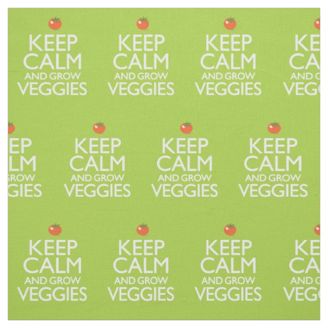 Tecido Mantenha calmo e cresça vegetarianos (Modelo)