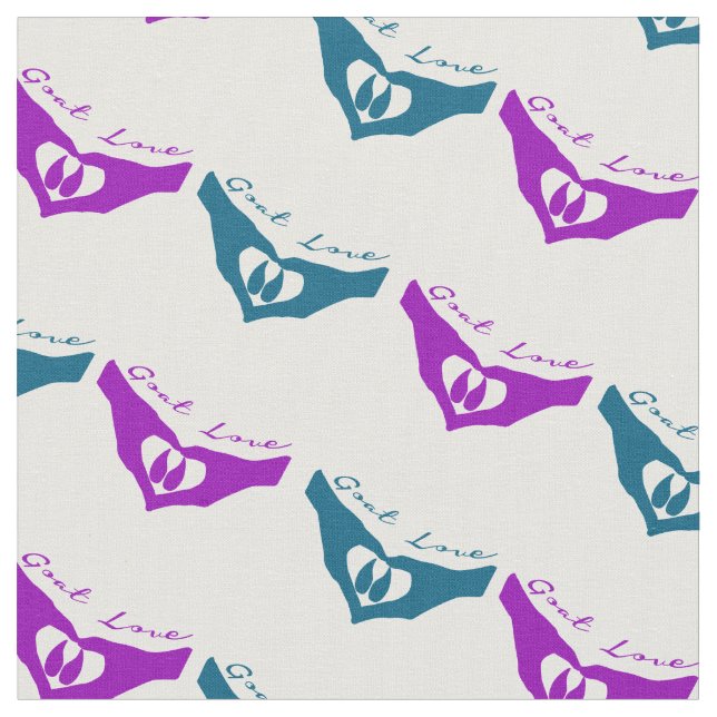 Tecido Mão e Mãos Corações com Amor de Cabra Roxo (Detalhe)