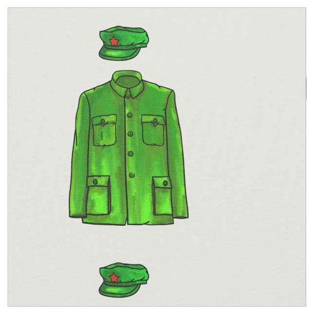 Tecido Mao Zedong Zhongshan (Detalhe)