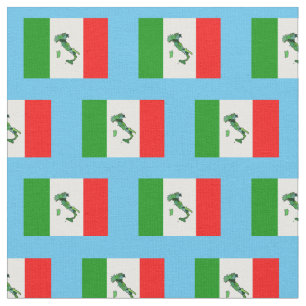 Tecido Mapa da Itália e da Bandeira italiana