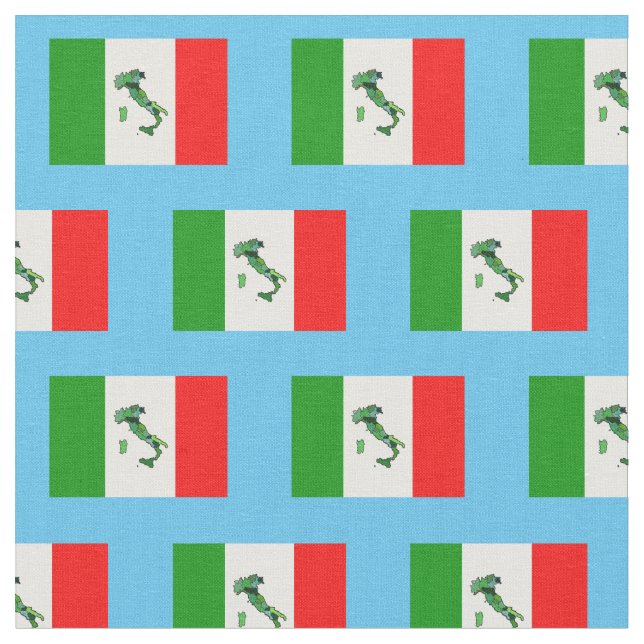 Tecido Mapa da Itália e da Bandeira italiana (Detalhe)