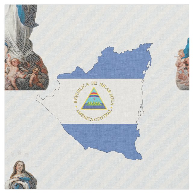 Tecido Mapa de Sinalizador da Nicarágua e Conceito Imacul (Detalhe)