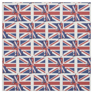 Tecido Mapa de SINALIZADORES DA UNIÃO JACK UK