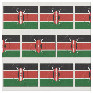 Tecido Mapa do KENYA FLAG