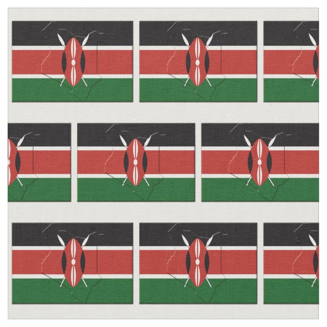 Tecido Mapa do KENYA FLAG (Detalhe)