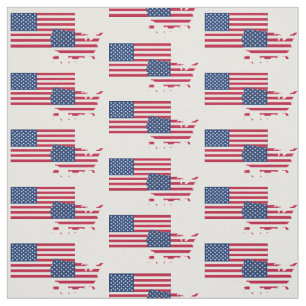 Tecido MAPA DOS EUA Bandeira Americana Estrelas e Est