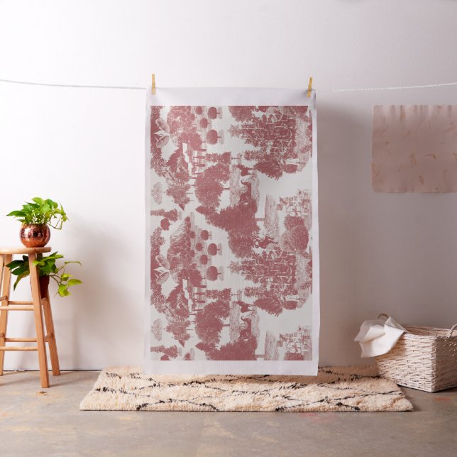 Tecido Marcha das Maravilhas Vermelha e Branca de inverno (In Situ)