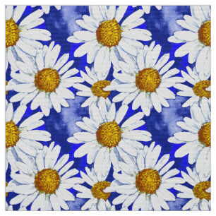 Tecido Margarida no Azul Denim