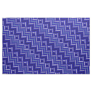 Tecido Marinho Azul-Cinza Azul-Prata e Branco Padrão