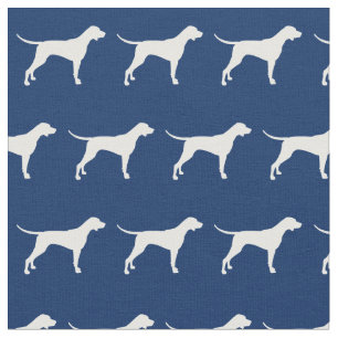 Tecido Marinho azul de papel de silhueta de cachorro