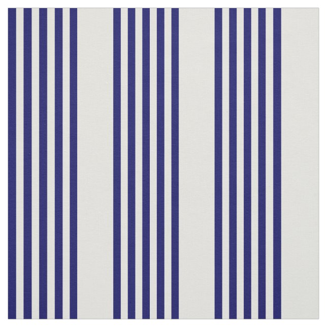 Tecido Marinho azul e bege cinco faixas (Modelo)