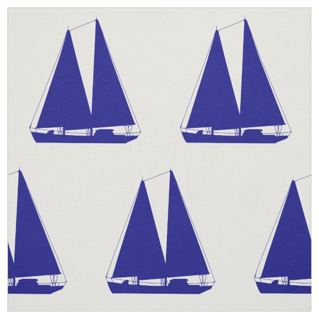 Tecido Marinho Azul No Balão Costeiro Branco (Modelo)