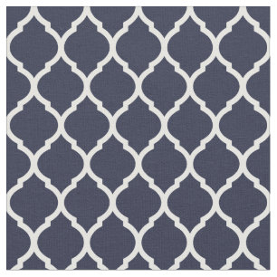 Tecido Marinho Azul Quatrefoil