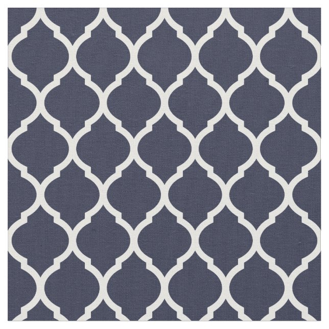 Tecido Marinho Azul Quatrefoil (Detalhe)