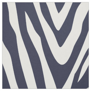 Tecido Marinho Azul Zebra Imprimir Grande Escala