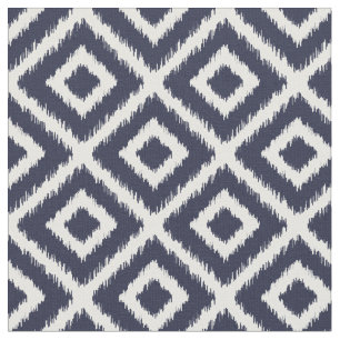 Tecido Marinho Blue Ikat Diamantes