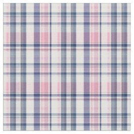 Tecido Marinho Cor-De-Rosa Preppy Branco Estilo Madras Xa