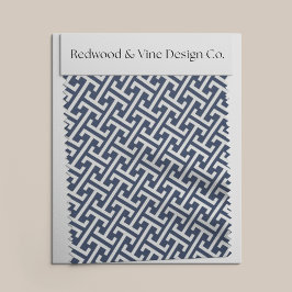 Tecido Marinho e branco // qualquer padrão grego de pré-d