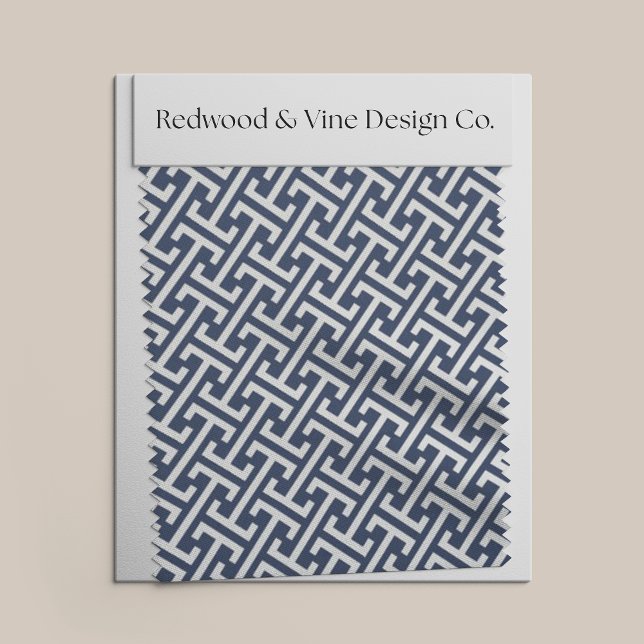 Tecido Marinho e branco // qualquer padrão grego de pré-d (Criador carregado)