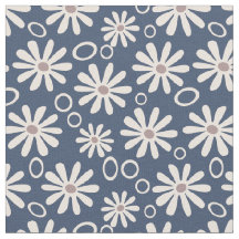 Marinho Funky Daisies and Bubbles e branco