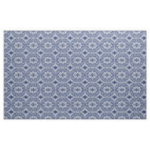Tecido Marinho Moderno Shibori Batik Azul e Branco