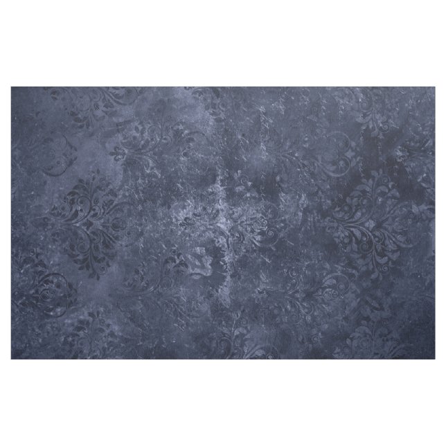 Tecido Marinho Velvity Damask | Azul Escuro Barroco (Jarda)