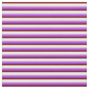 Tecido Maroon, Creme de Mint, Orquídea e Padrão Roxo