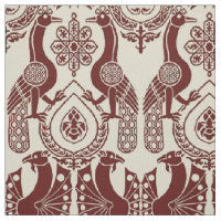 Maroon e Ivory Medieval Peacocks e Dragões