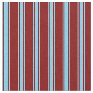 Tecido Maroon e Sky Blue Stripes