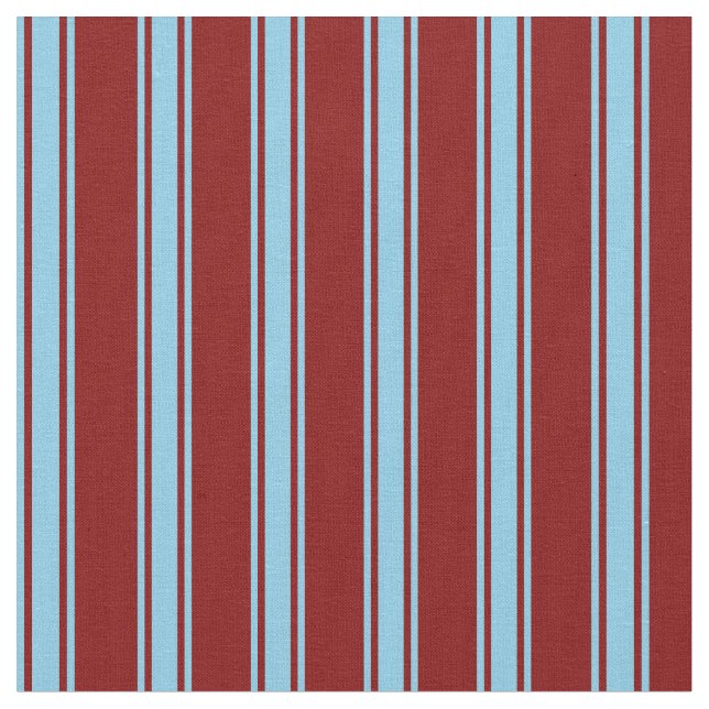 Tecido Maroon e Sky Blue Stripes (Detalhe)