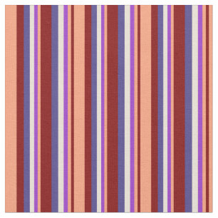 Tecido Maroon, Salmão, Orquídea Escura, Bisque e Azul Est