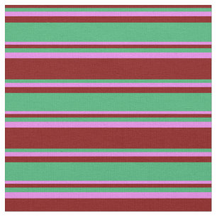 Tecido Maroon, Verde marinho e Padrão de Coloração Violet