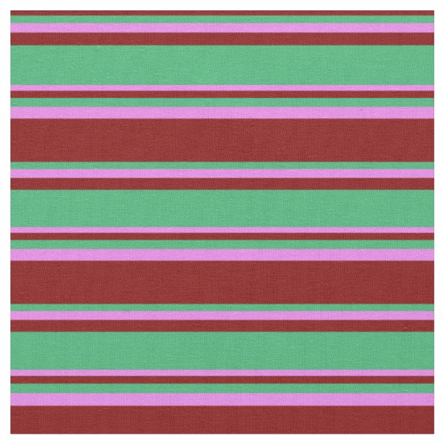 Tecido Maroon, Verde marinho e Padrão de Coloração Violet (Detalhe)