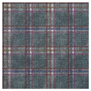 Tecido marrom azul clássico do lilac da xadrez de tartan