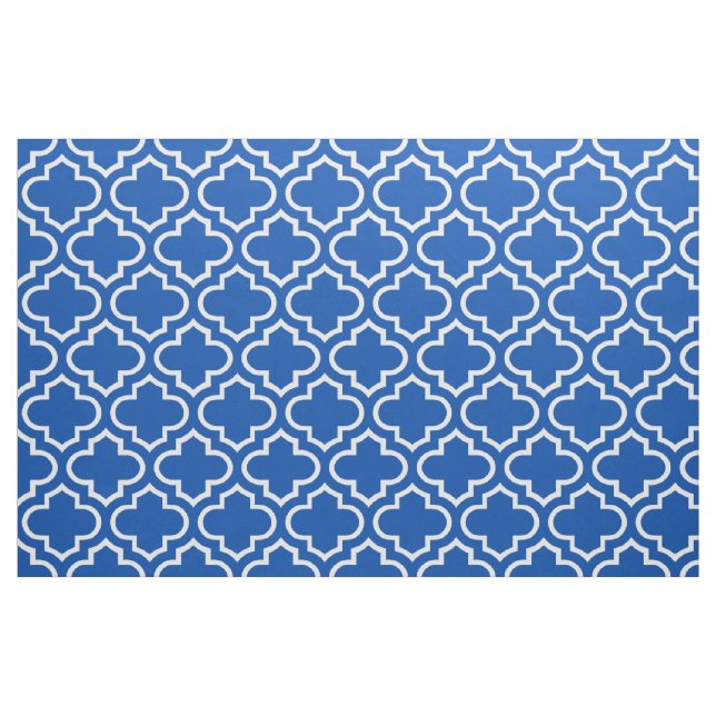 Tecido marroquino azul elétrico 02 do teste padrão (Fat Quarter)