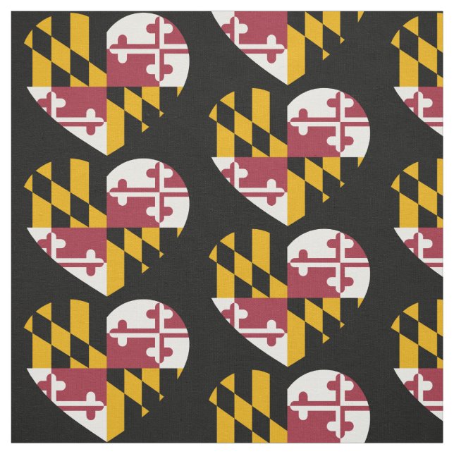 Tecido Maryland Flag Love Heart (Modelo)
