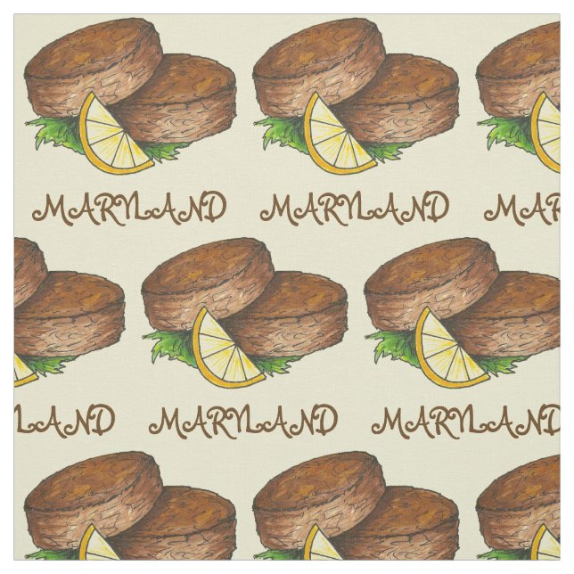 Tecido Maryland MD Crab Cake Spicy Crabcake Lemon (Modelo)