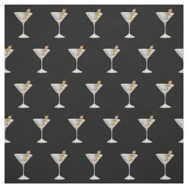 Tecido Máscara de Cara de Cocktail Quarantini Preta (Modelo)