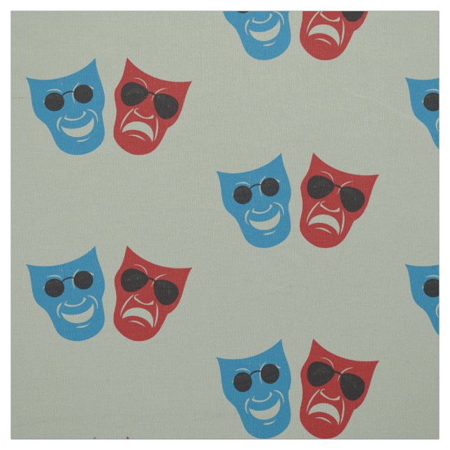 Tecido Máscaras de drama com óculos escuros (Modelo)