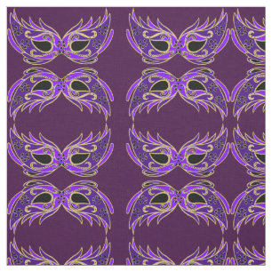 Tecido Máscaras do mascarada do roxo real
