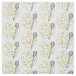 Tecido Massachusetts New England Clam Chowder Soup Chowda