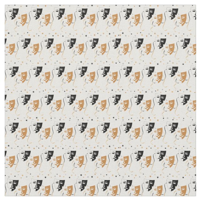 Tecido Material de padrão de máscara de cinema em home th (Detalhe)