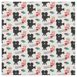 Tecido Material misto de padrão de filme em home theater